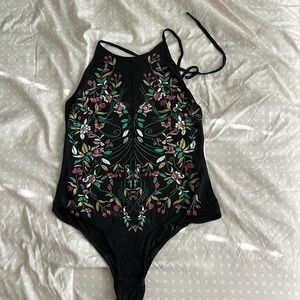Black womens bodysuit